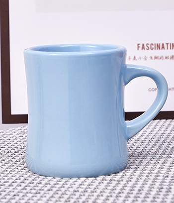 350ML Nordic Ceramic Coffee Cup Cream Reusable Portable Waisted Mug with Handle