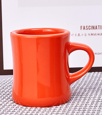 350ML Nordic Ceramic Coffee Cup Cream Reusable Portable Waisted Mug with Handle