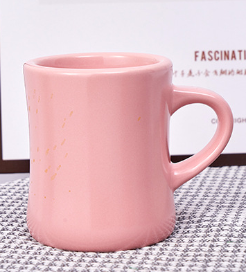 350ML Nordic Ceramic Coffee Cup Cream Reusable Portable Waisted Mug with Handle