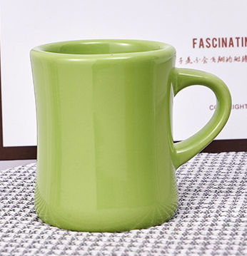 350ML Nordic Ceramic Coffee Cup Cream Reusable Portable Waisted Mug with Handle