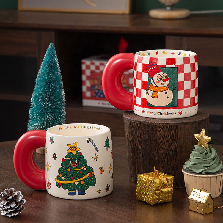 Cup with Christmas Gift Box