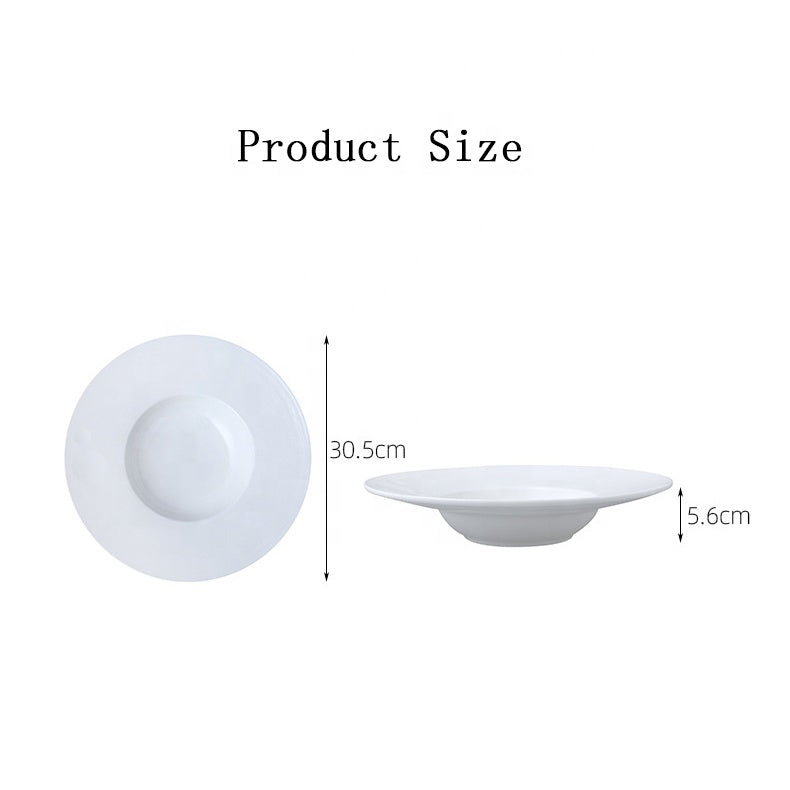 Ceramic Porcelain Round Soup Plate