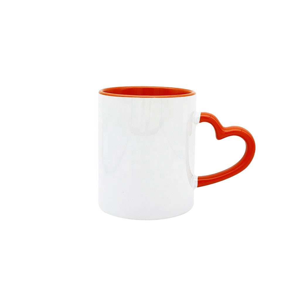 Ceramic Coffee Mug with Colorful Handle