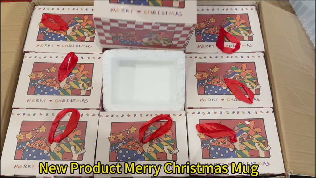 Cup with Christmas Gift Box