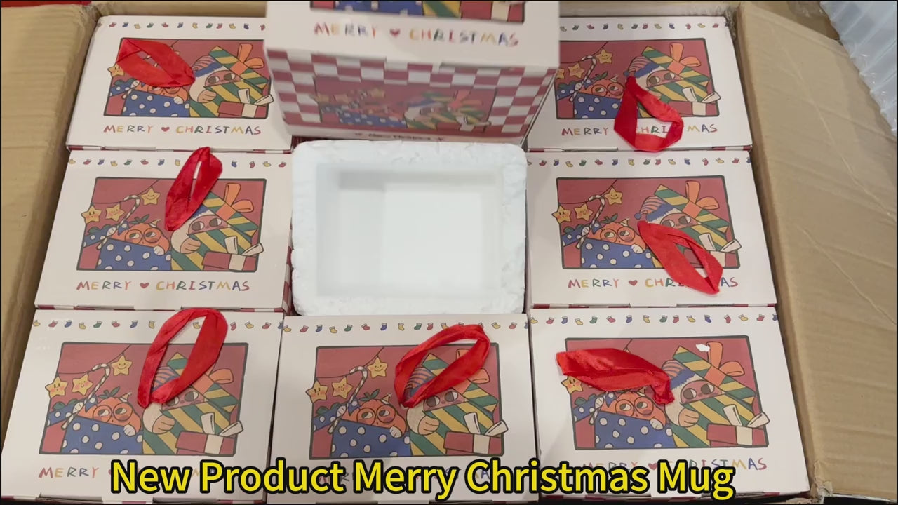 Cup with Christmas Gift Box