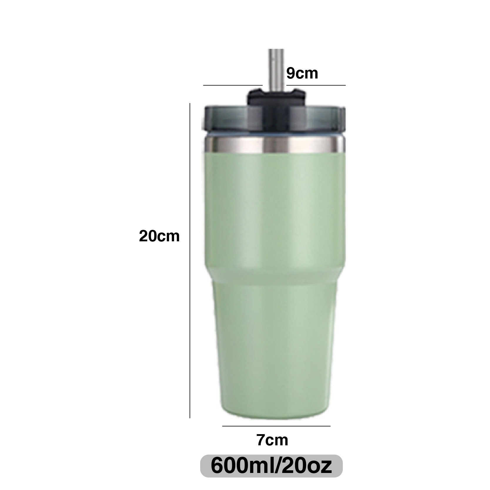 Mug With Lid and Straw